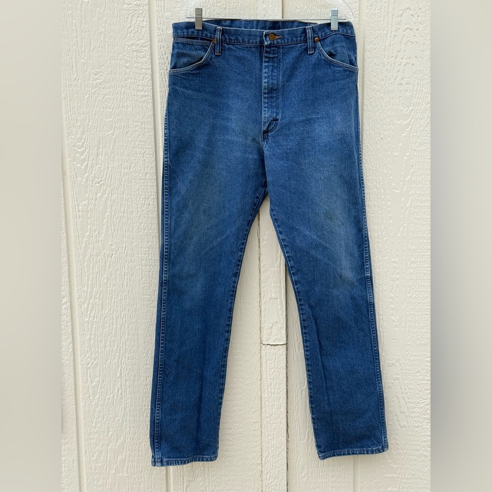 Wrangler Cowboy Cut 13MWZ Original Fit Blue Jeans Men's Size 38x34 Rockabilly